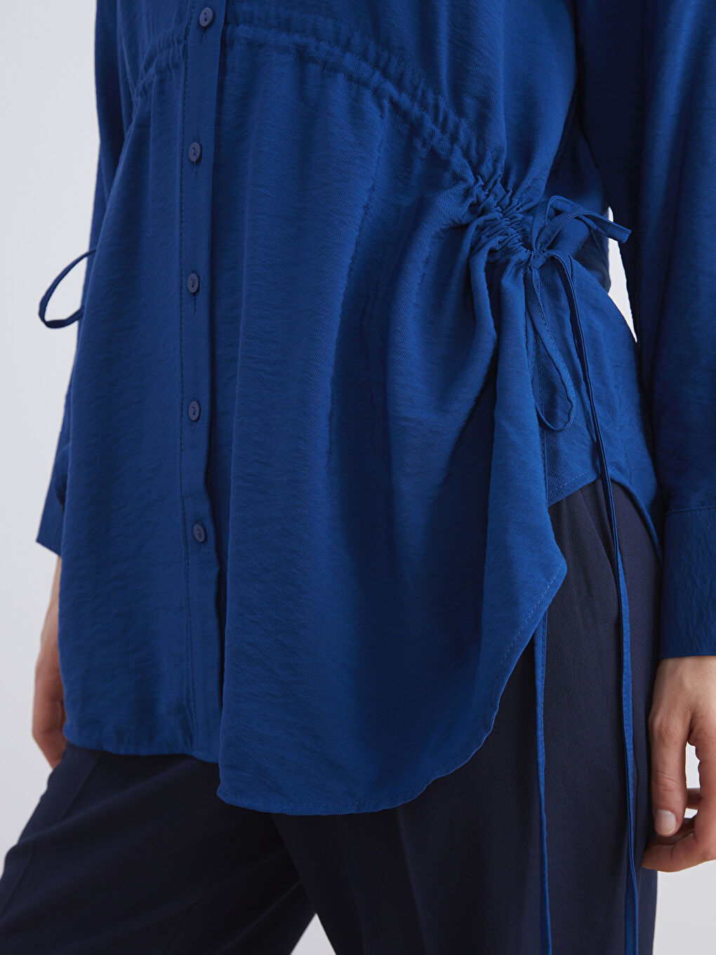 Lacivert Kadın Gömlek Tunik-2