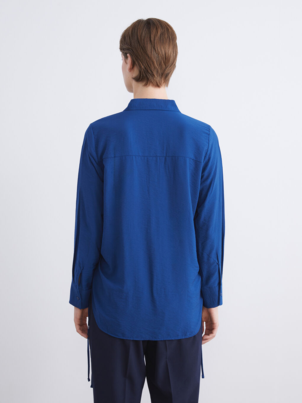 Lacivert Kadın Gömlek Tunik-3