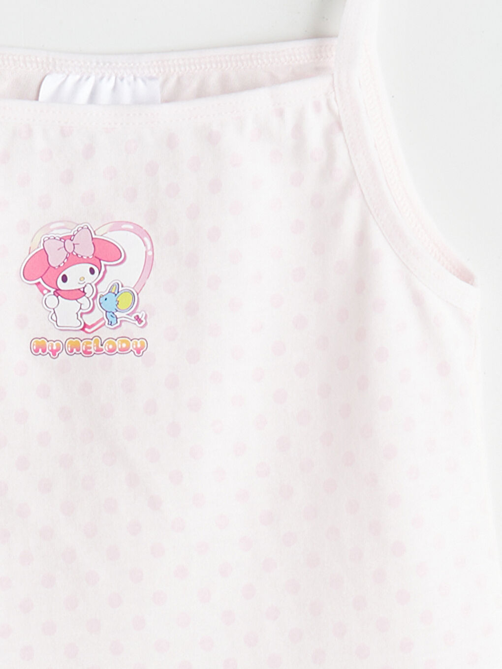 Pembe Kare Yaka Hello Kitty Baskılı Kız Çocuk Atlet 2'li-2