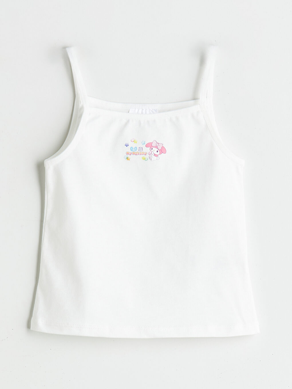 Pembe Kare Yaka Hello Kitty Baskılı Kız Çocuk Atlet 2'li-4