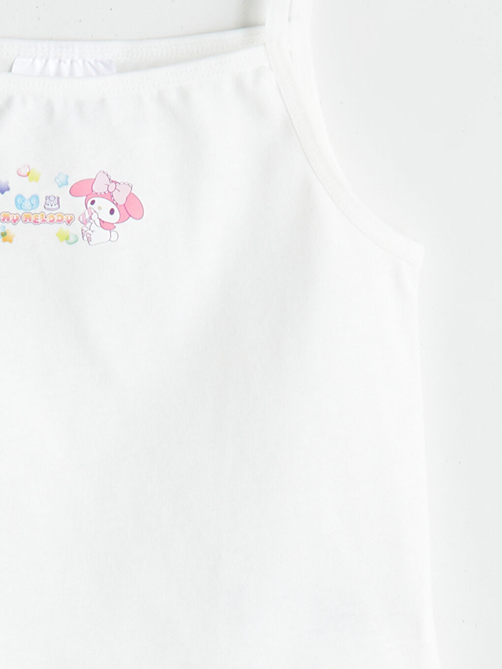 Pembe Kare Yaka Hello Kitty Baskılı Kız Çocuk Atlet 2'li-5