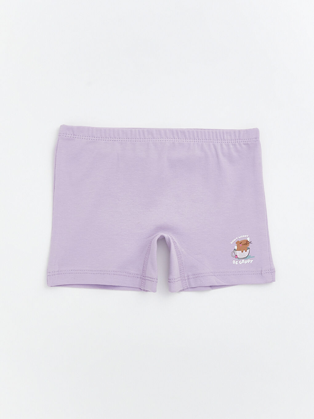 Lila Baskılı Kız Çocuk Boxer