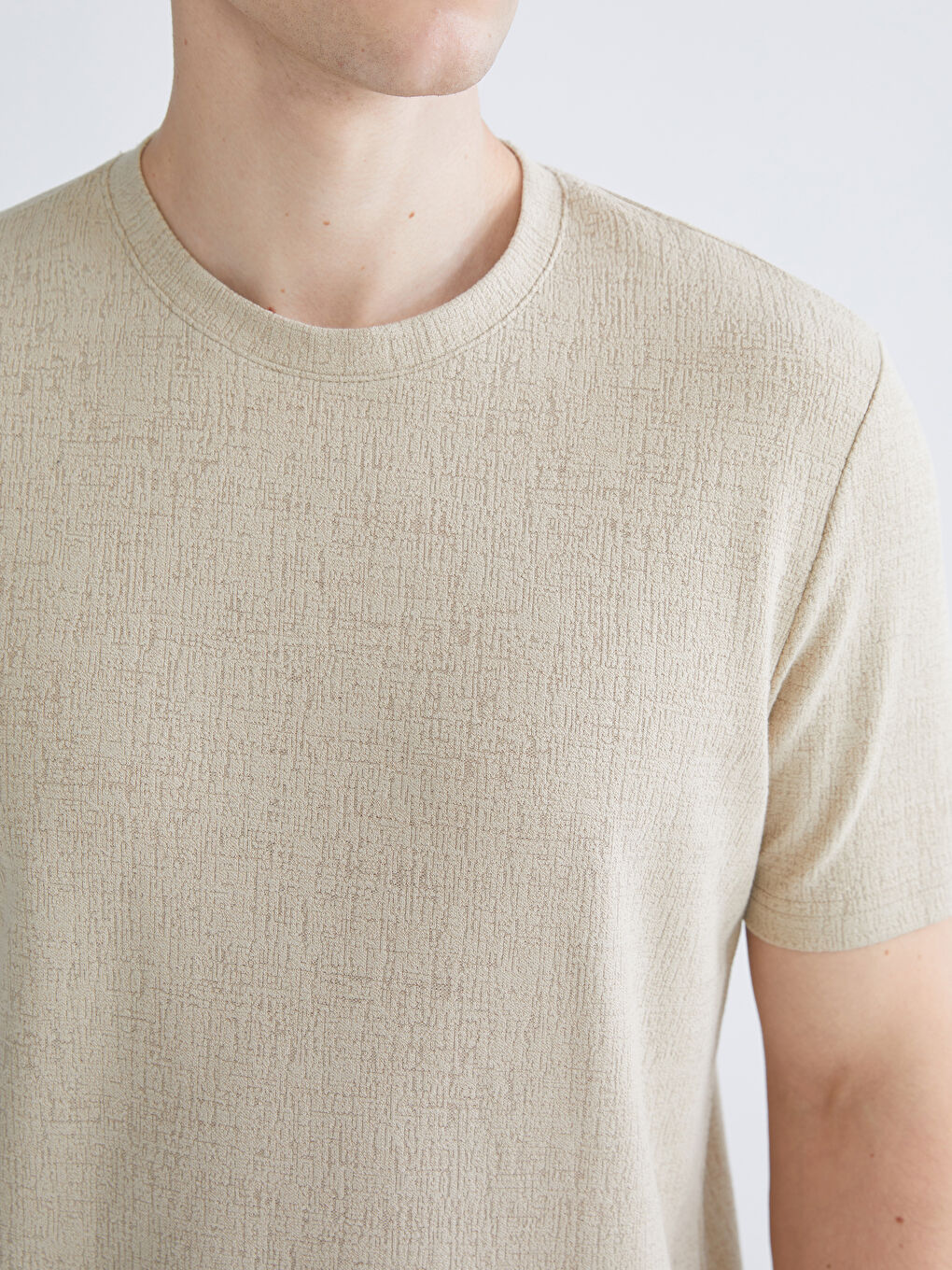 T-shirt pour Hommes en Jersey à Col Rond-2
