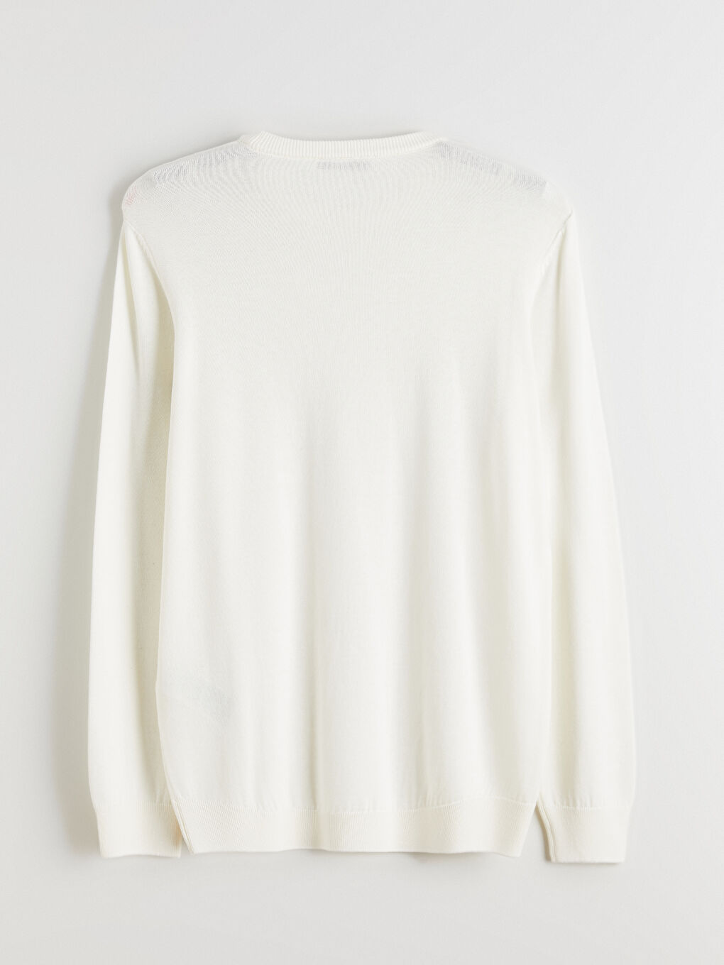 Ekru Bisiklet Yaka Erkek Triko Kazak-5