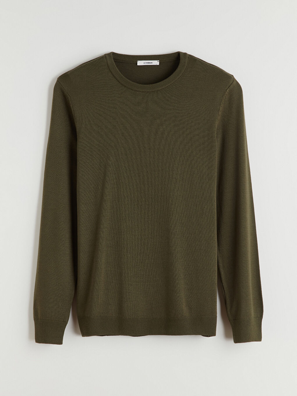 Haki Bisiklet Yaka Erkek Triko Kazak-4