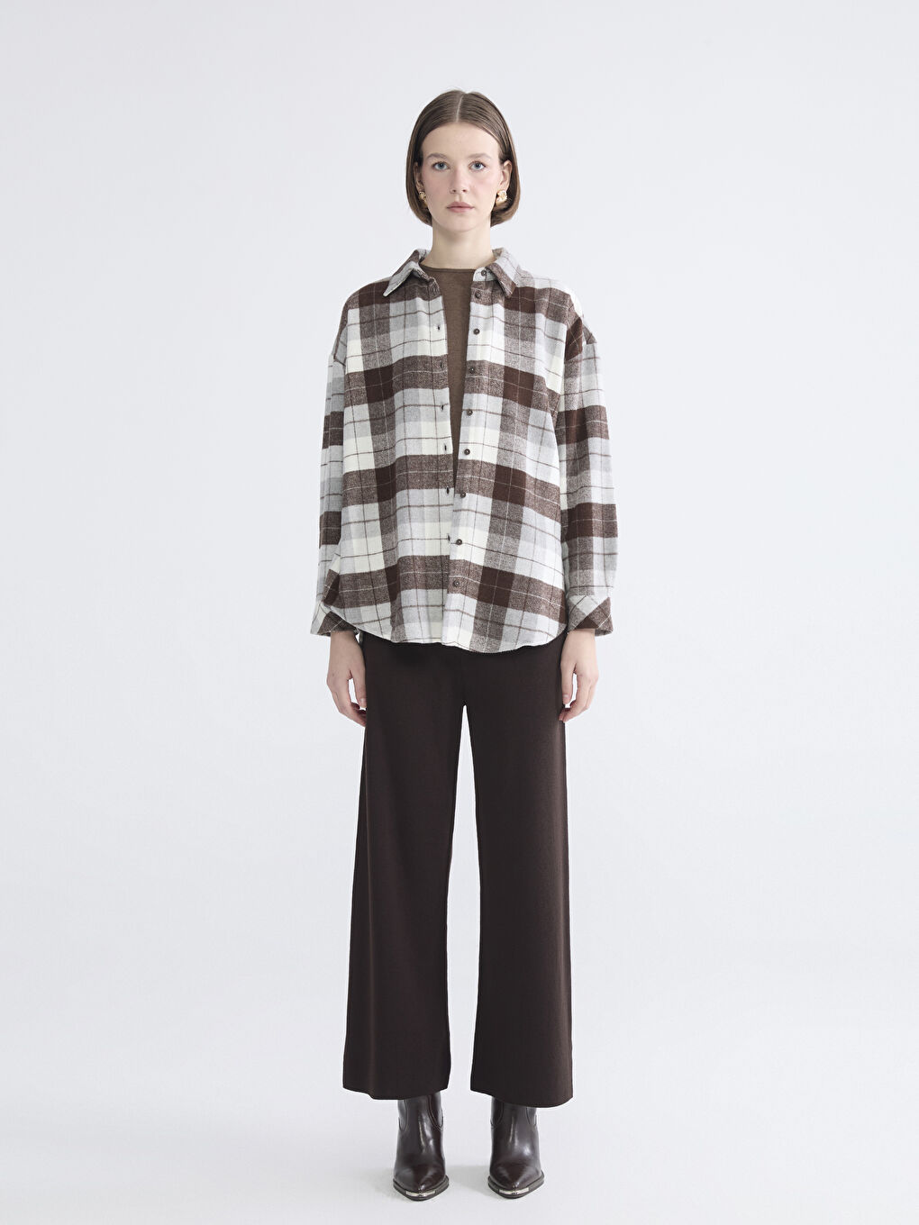 Панталон от трико с еластична талия за жени