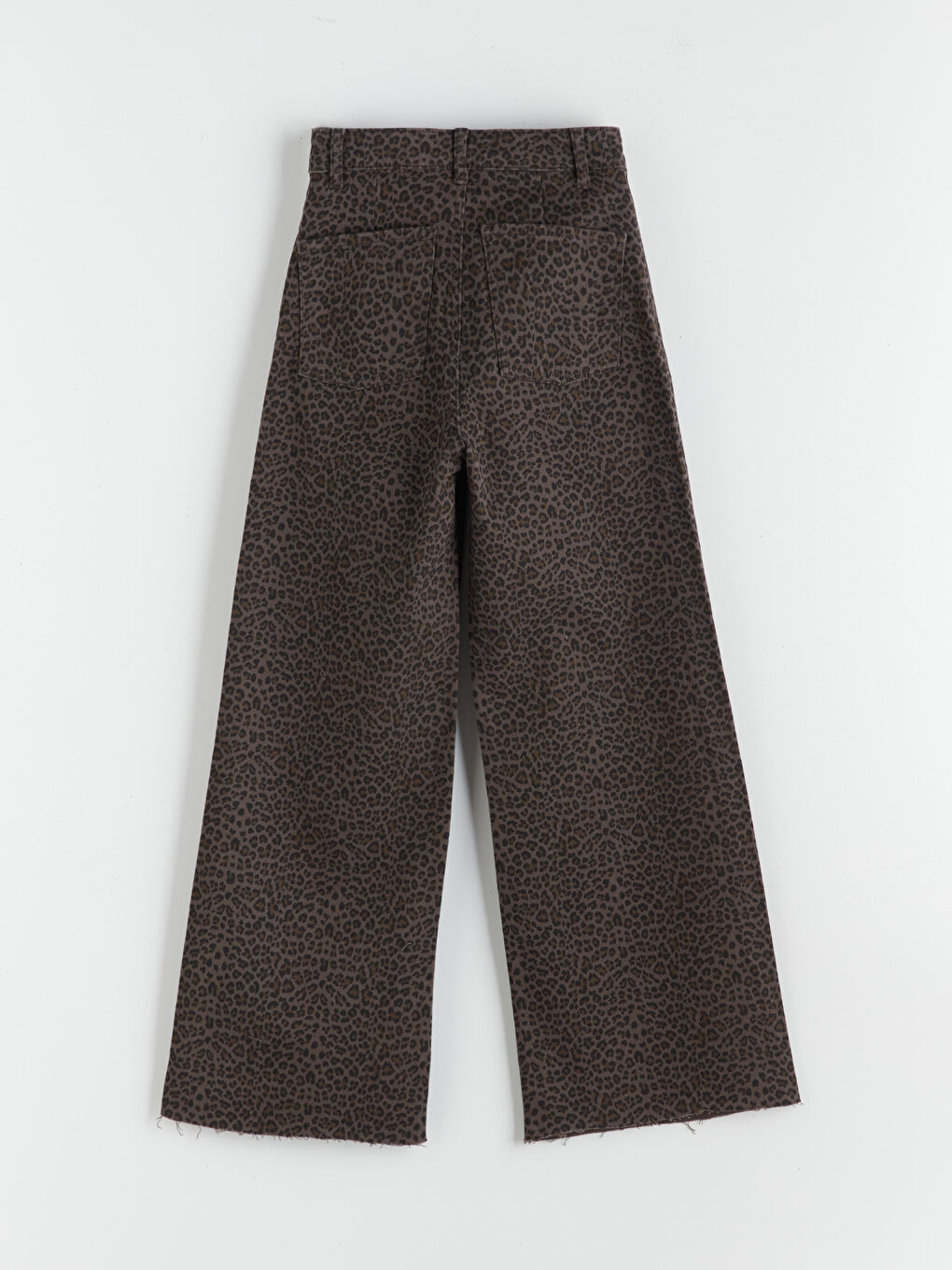 Leopard Print Wideleg Women's Jeans-5