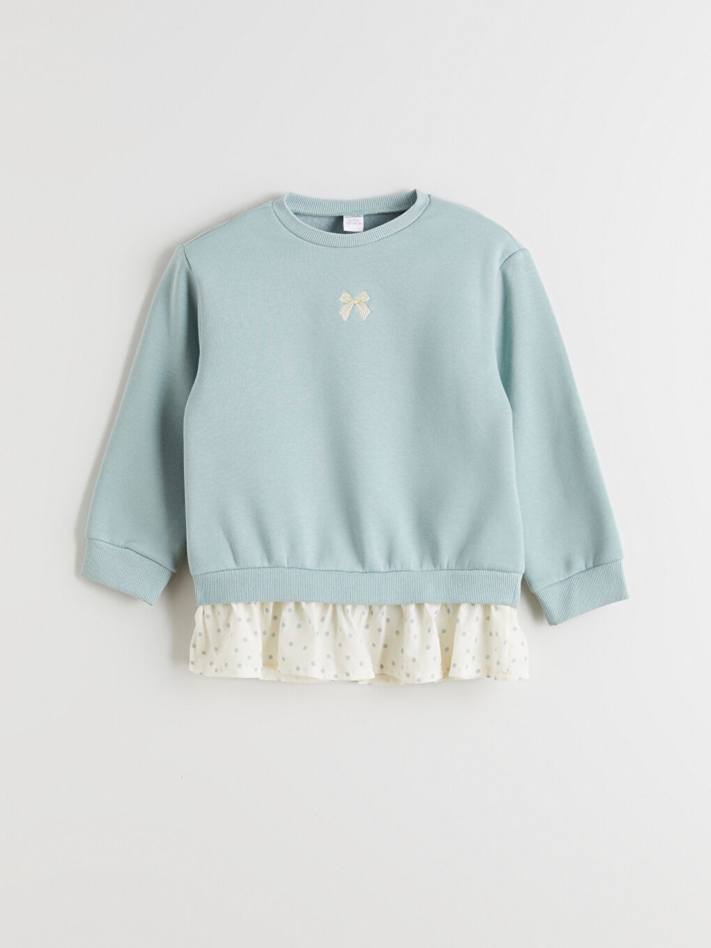 Mavi Bisiklet Yaka Baskılı Kız Çocuk Sweatshirt