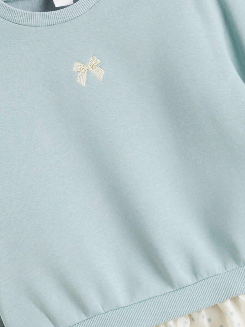 Mavi Bisiklet Yaka Baskılı Kız Çocuk Sweatshirt-2