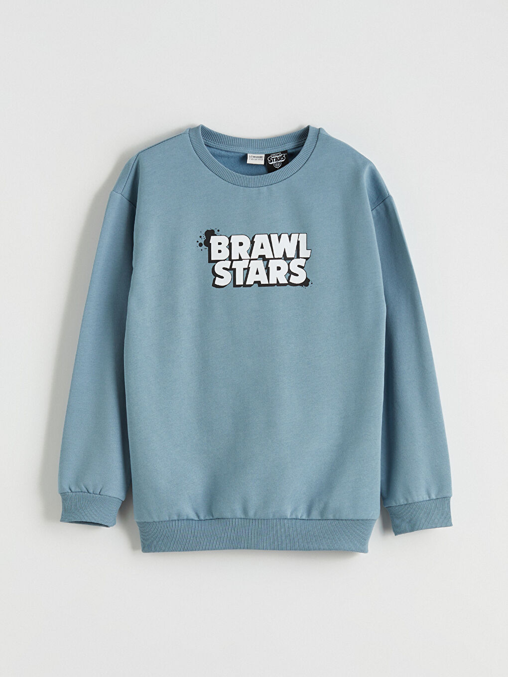 Mavi Brawl Stars Baskılı Erkek Çocuk Sweatshirt-1