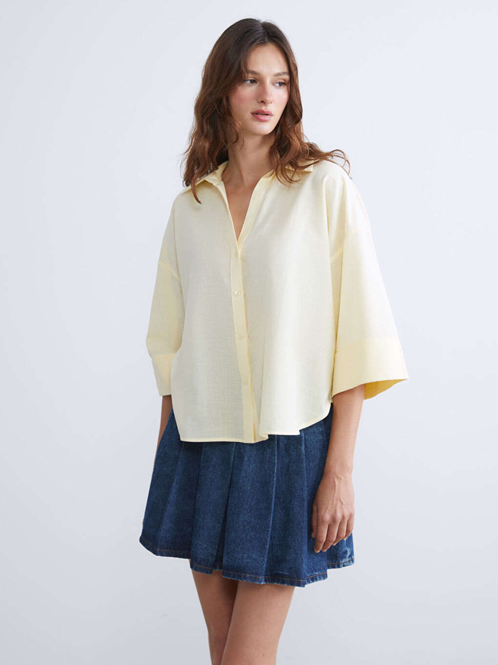 LCW Vision Oversize Women's Shirt -W5JM75Z8-ZRX