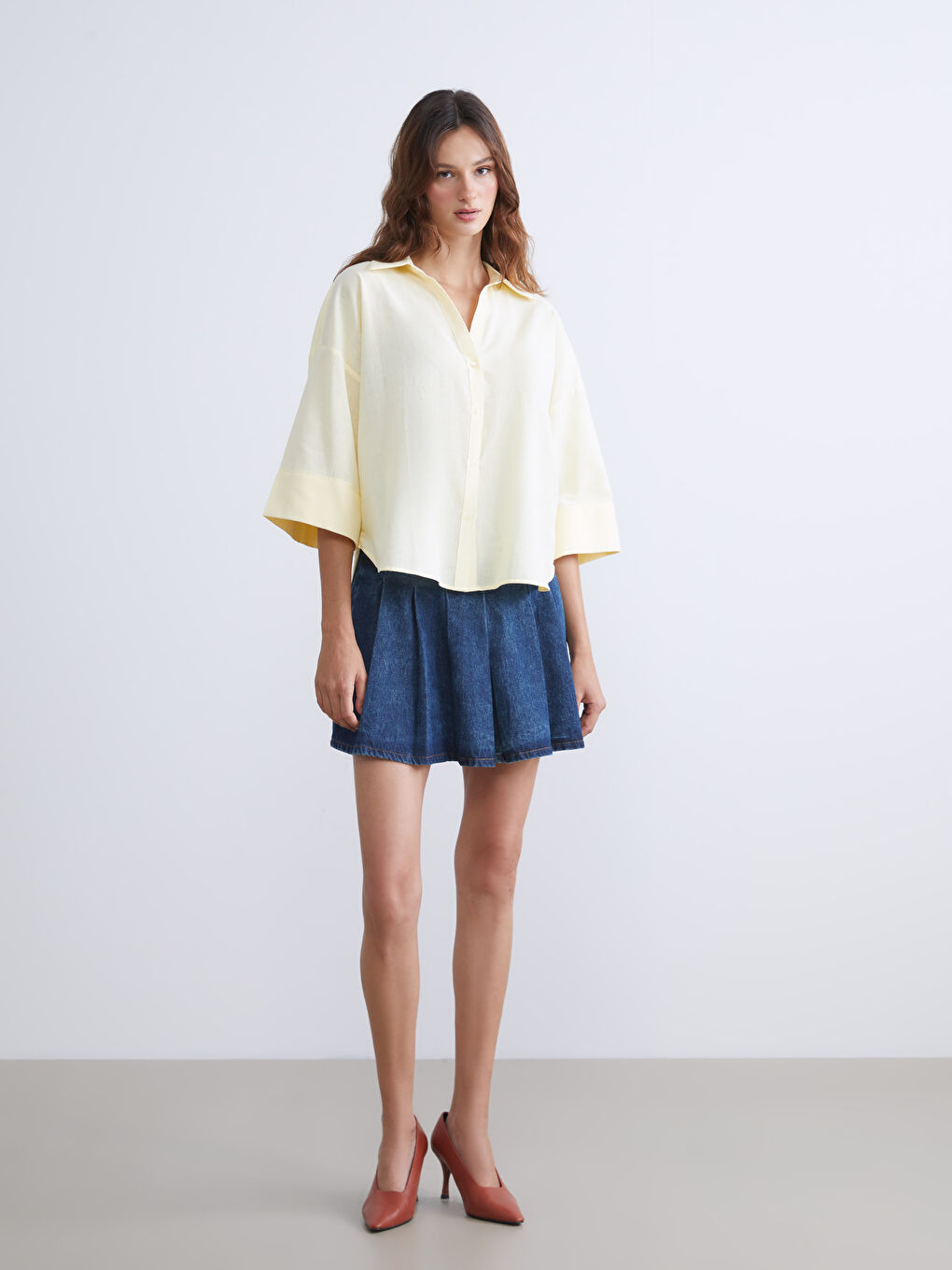 LCW Vision Oversize Women's Shirt -W5JM75Z8-ZRX