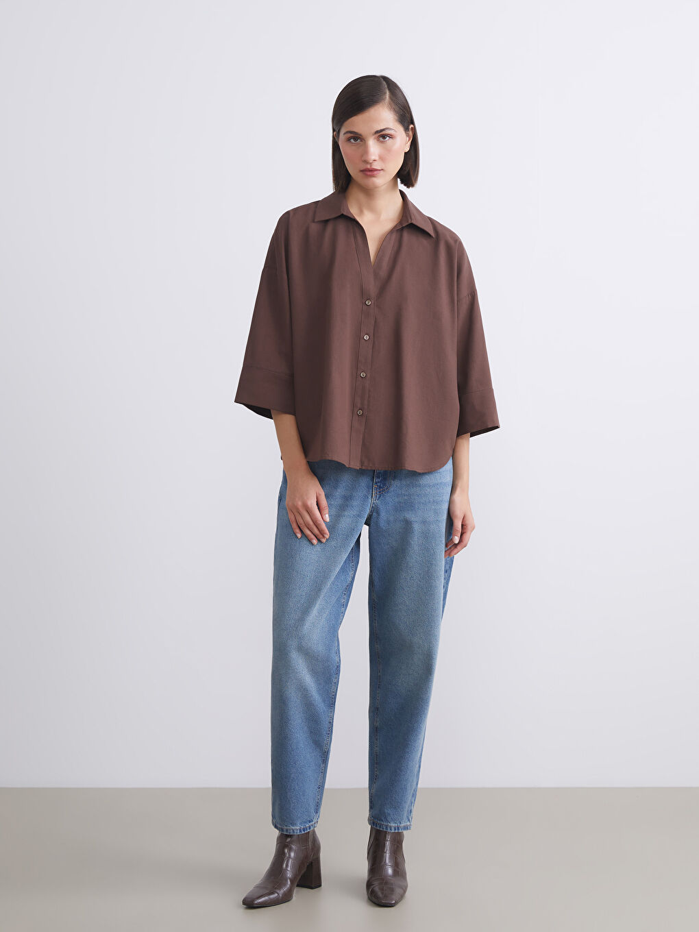 LCW Vision Oversize Women's Shirt -W5JM75Z8-HJN