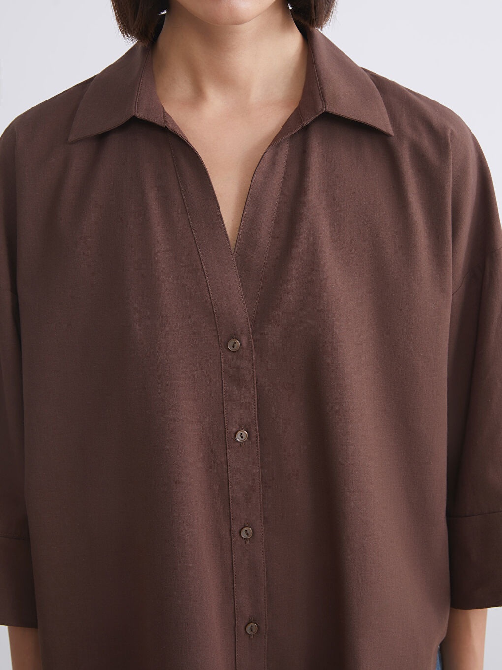 LCW Vision Oversize Women's Shirt -W5JM75Z8-HJN