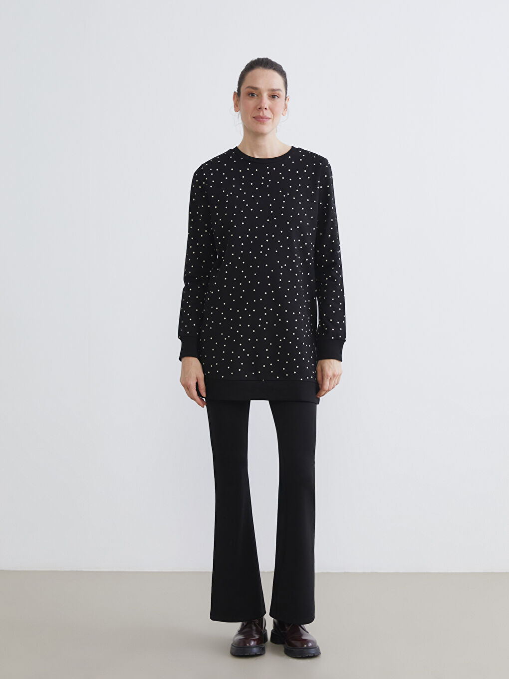 Жінка ЧОРНИЙ Світшот-туніка-1