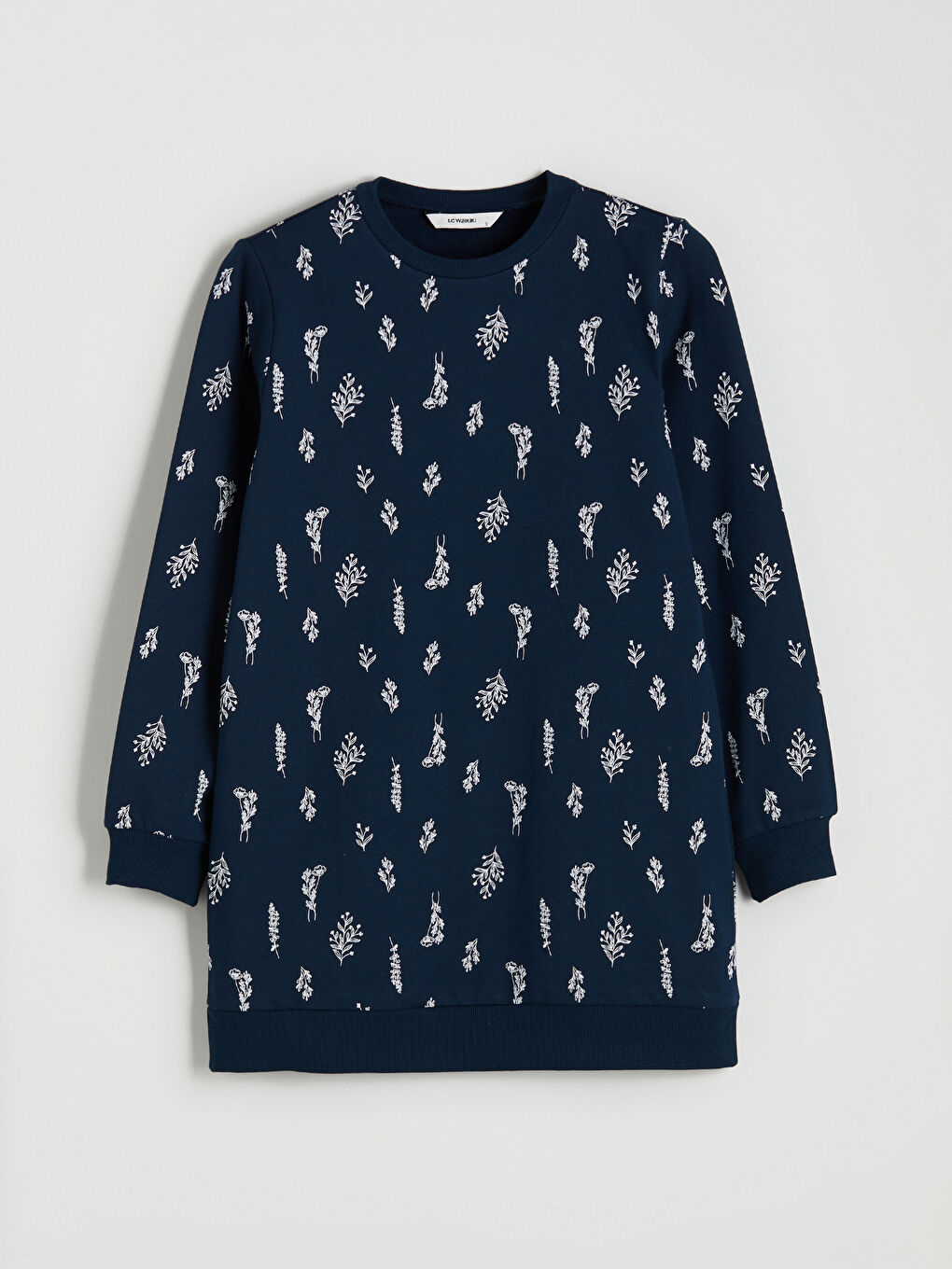 Crew Neck Floral Women's Sweatshirt Tunic-4