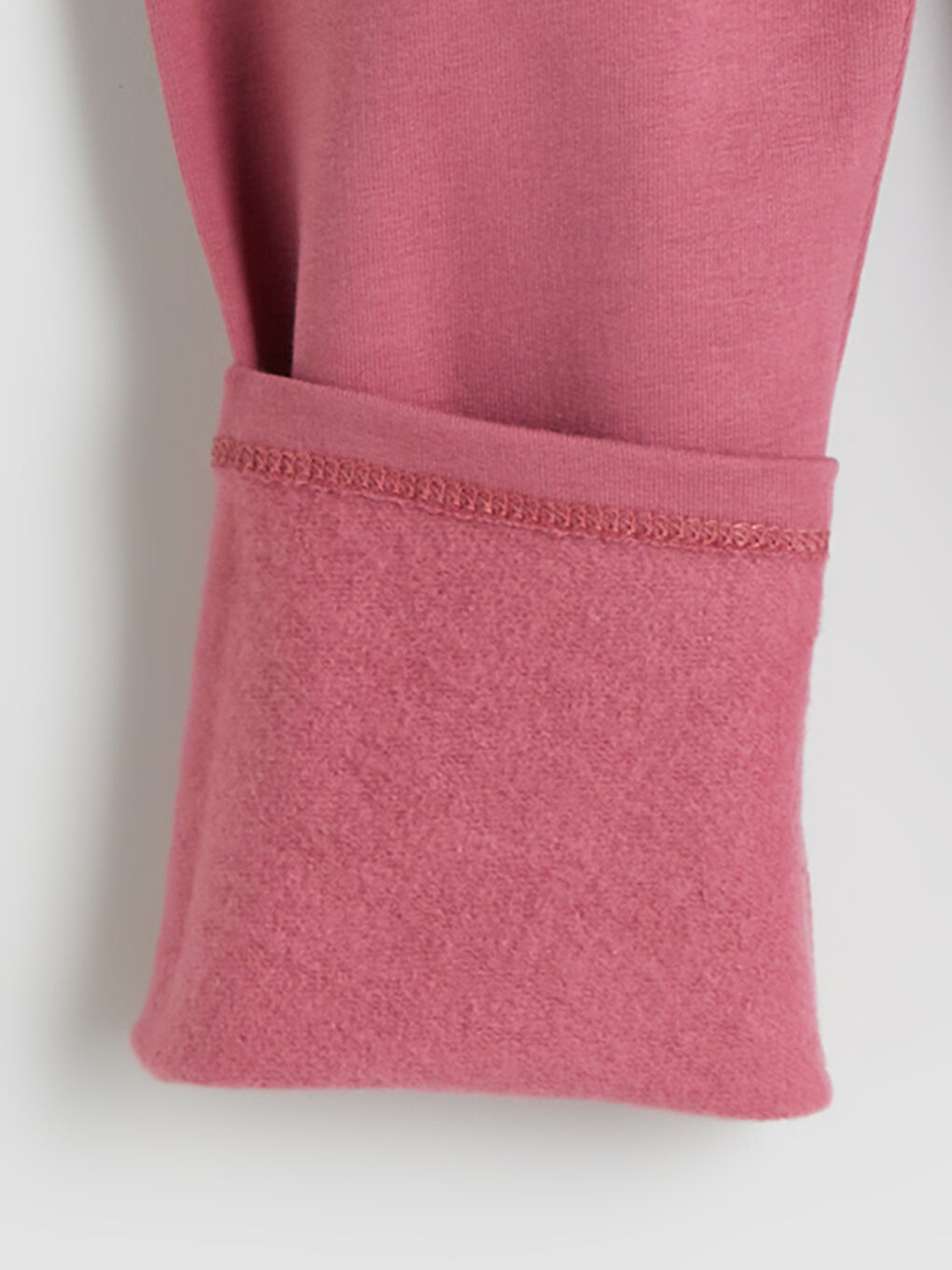 Pembe Beli Lastikli Kız Çocuk Tayt 2'li-5