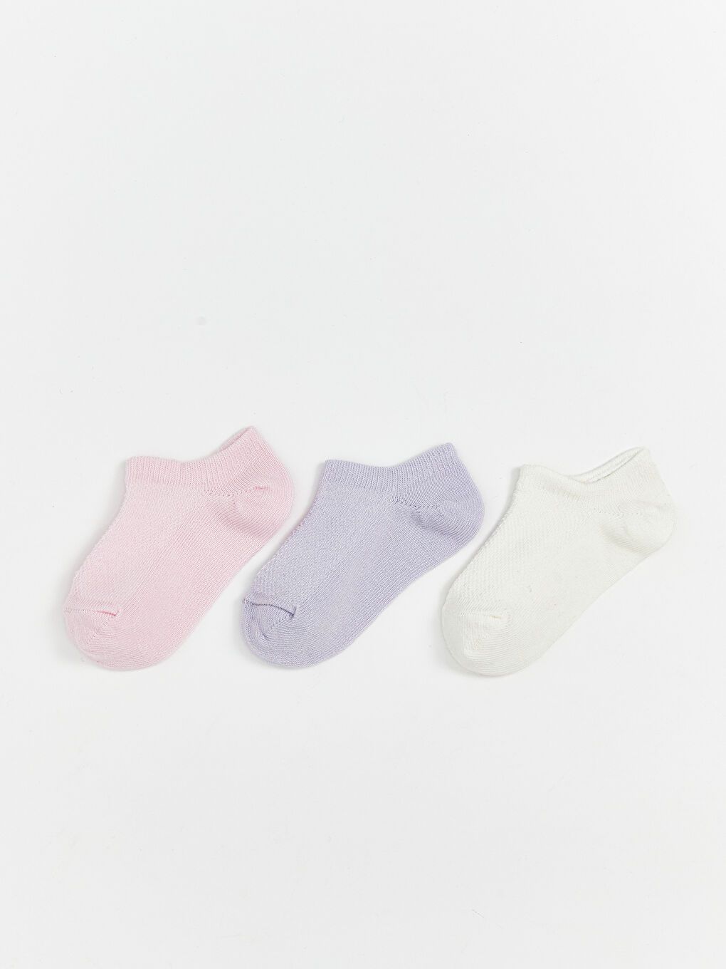 Pembe Basic Kız Çocuk Patik Çorap 3'lü