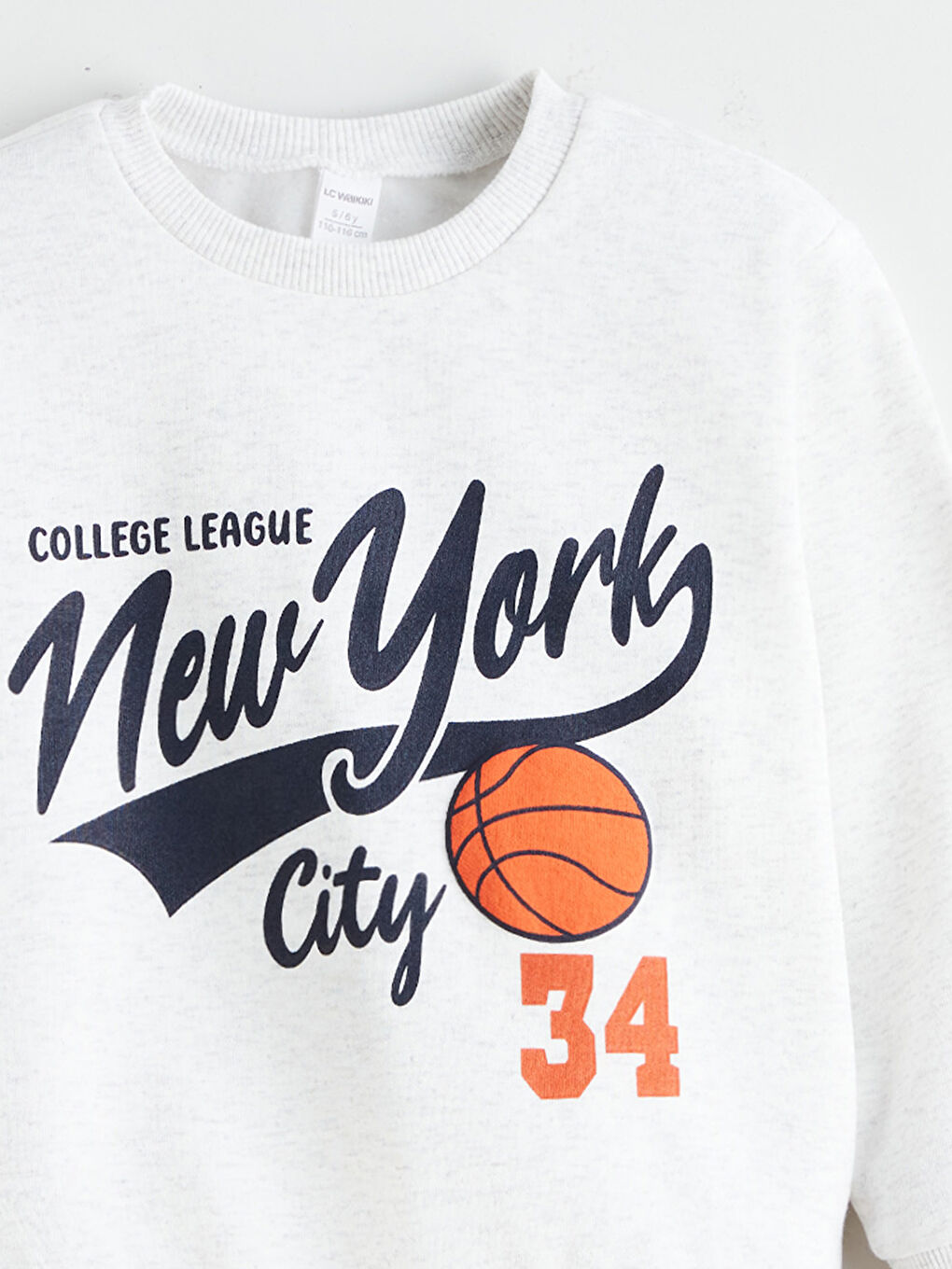 Beyaz Erkek Çocuk Sweatshirt ve Jogger Eşofman Altı 2'li-6