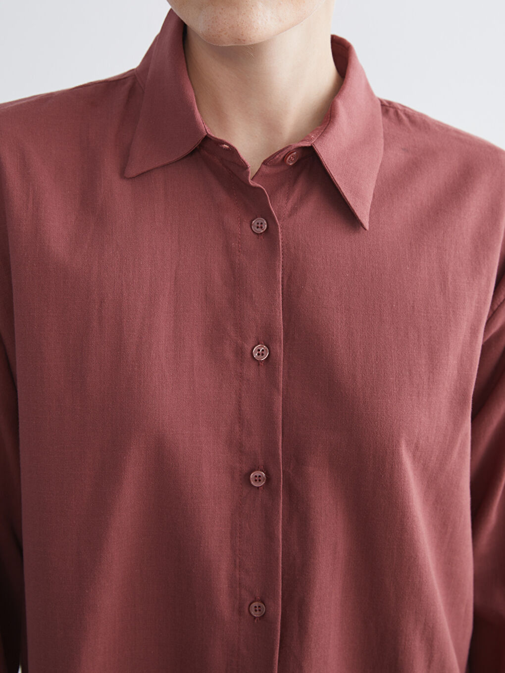 LCW Modest Loose Fit Women's Shirt Tunic -W5JN02Z8-D5Z