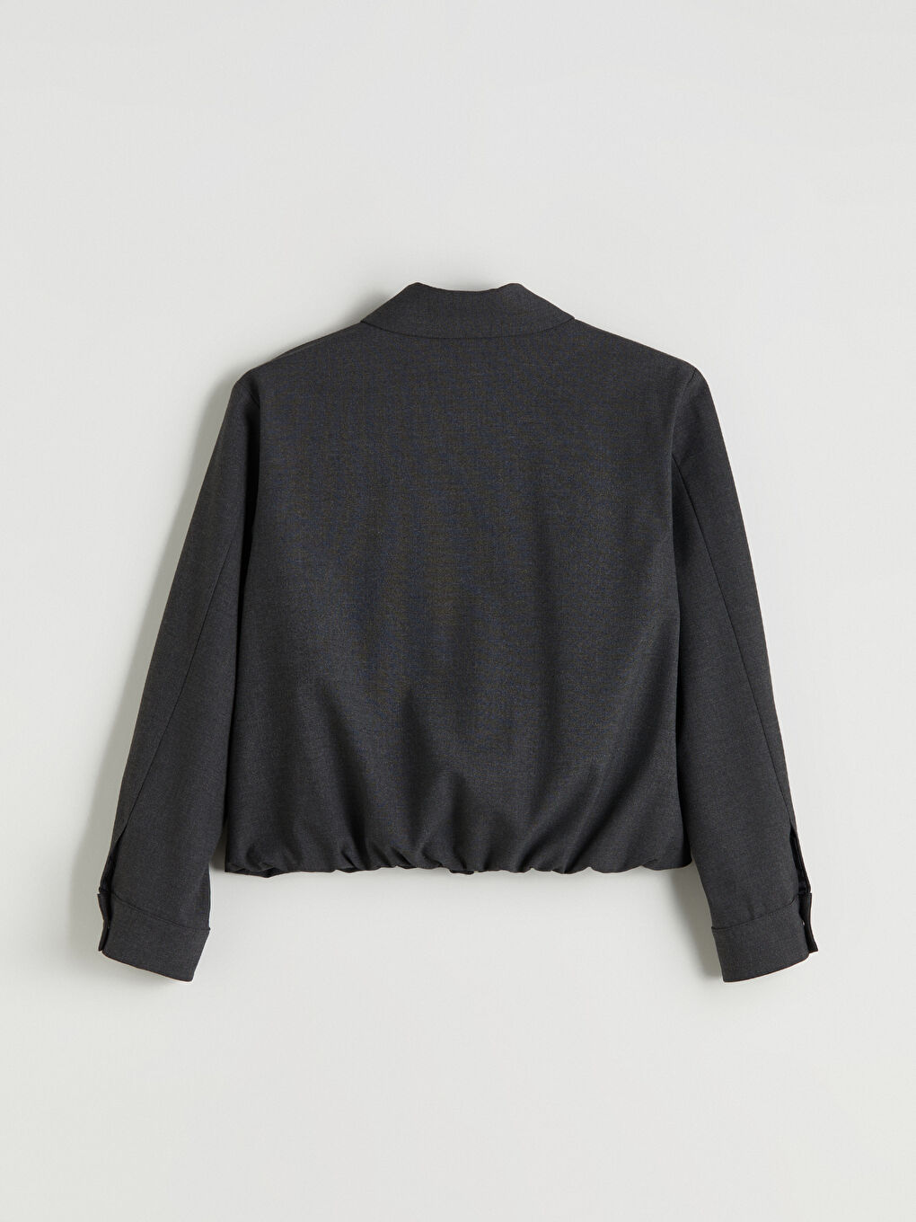 Antrasit Gömlek Yaka Kadın Ceket-6