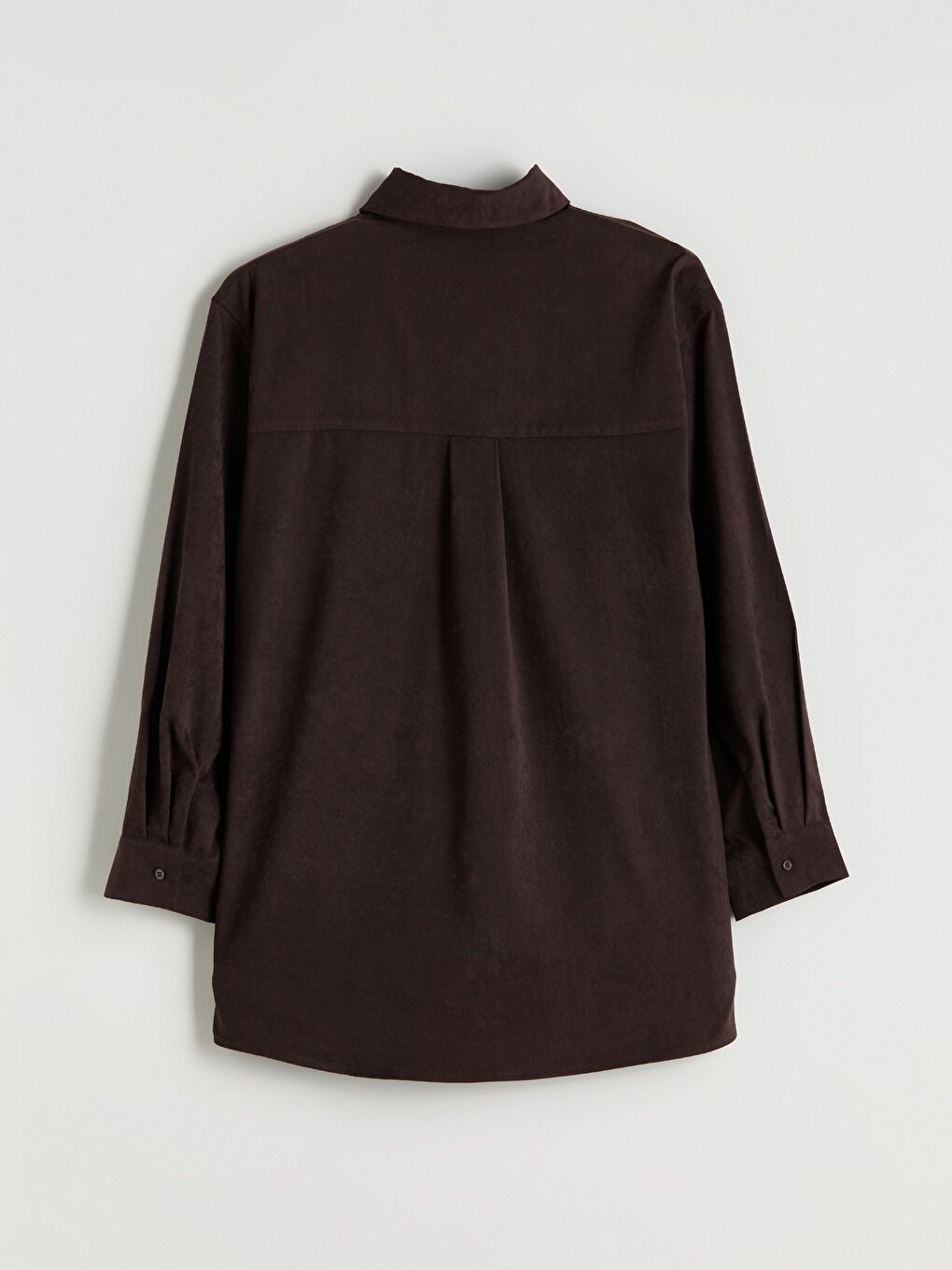 Faux Suede Women's Shirt Tunic-5