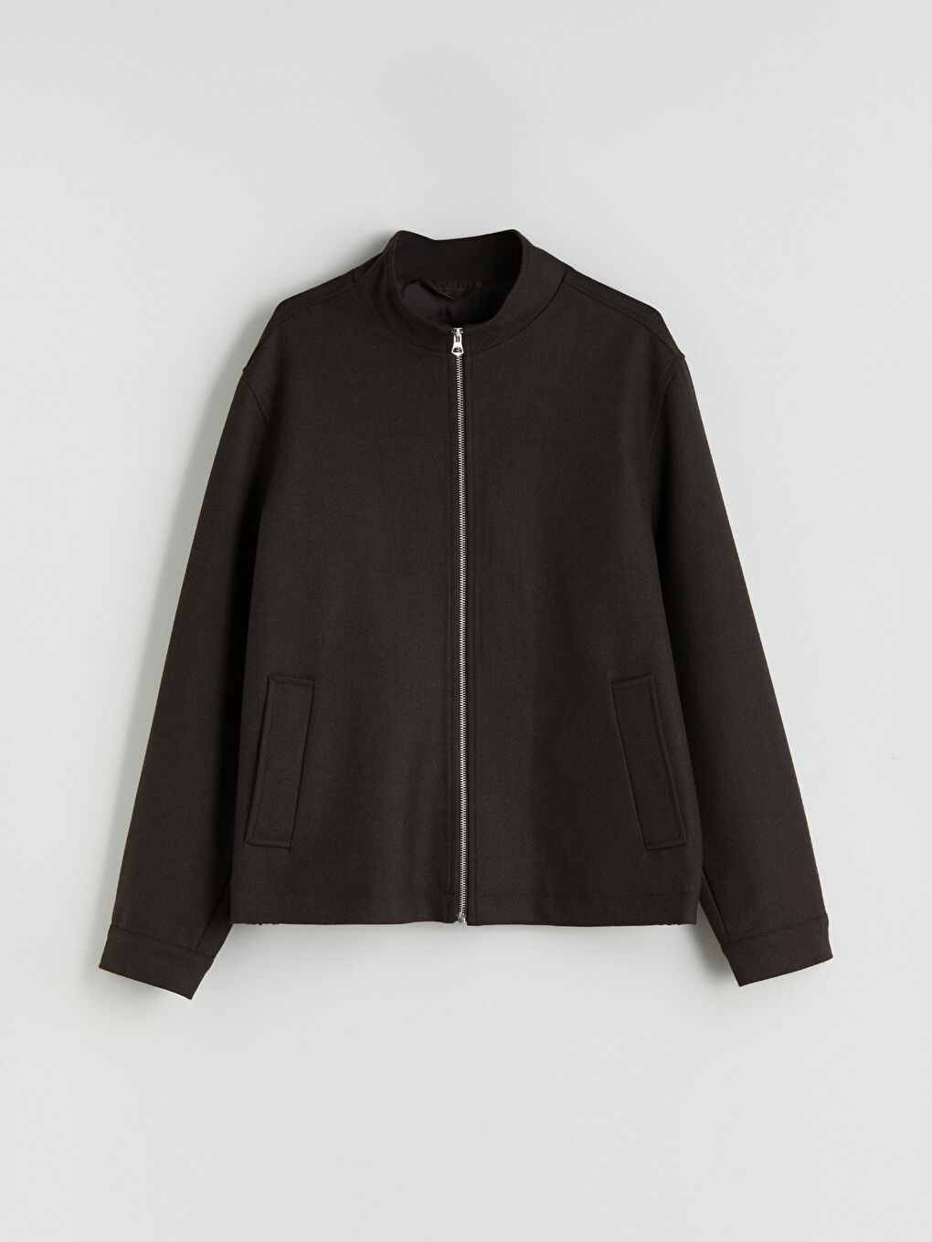 Funnel Neck Long Sleeve Men's Coat-5