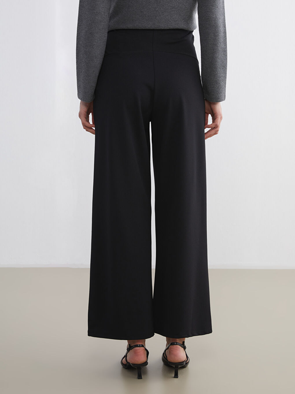 Siyah Karın Panelli Hamile Pantolon-4