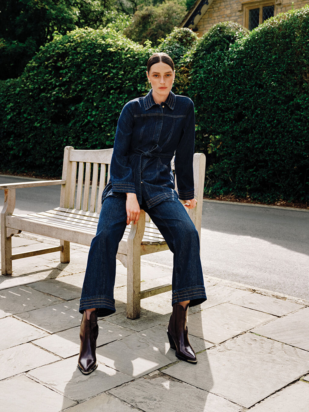 Collared Neck Women's Denim Jacket