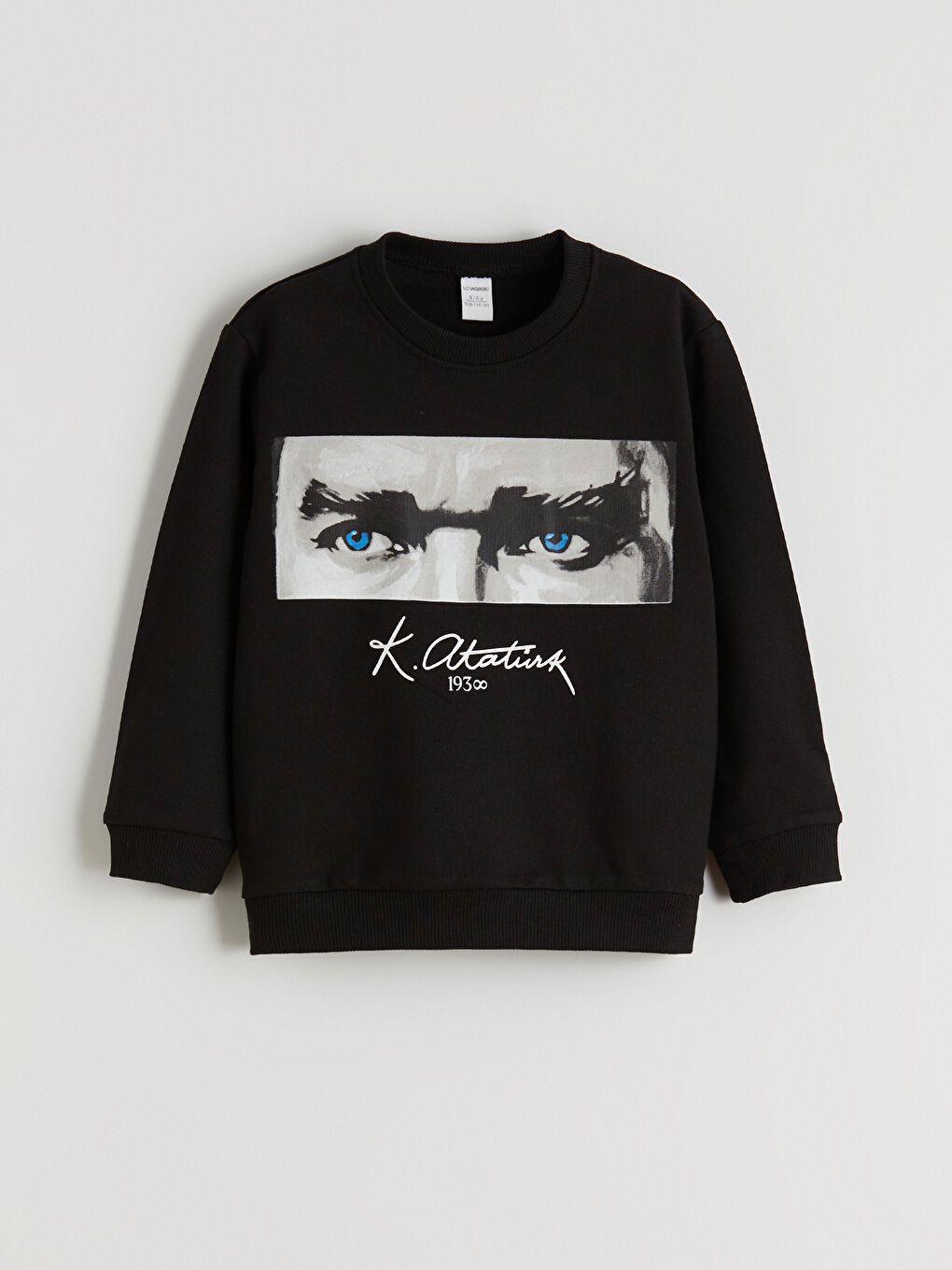 Siyah Atatürk Baskılı Erkek Çocuk Sweatshirt