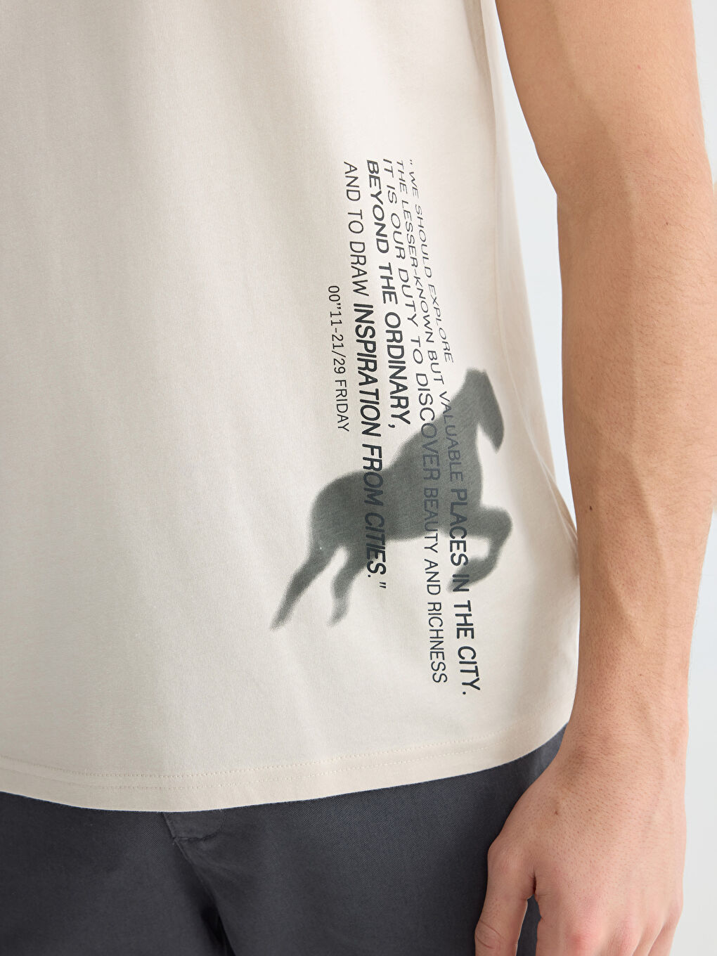 Majica sa okruglim izrezom, štampana, džersi, za muškarce-2