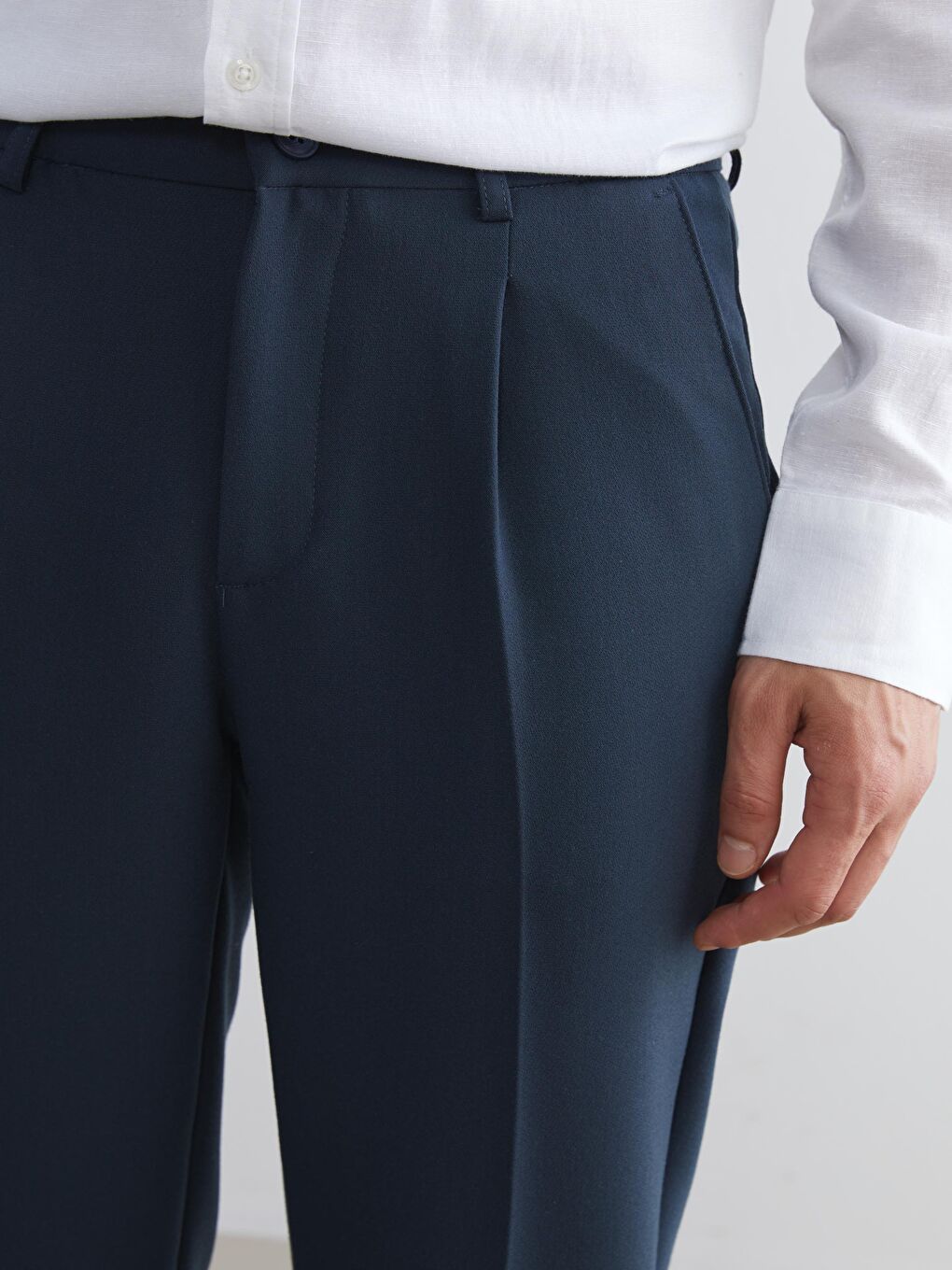 Petrol Standart Kalıp Erkek Pantolon-7