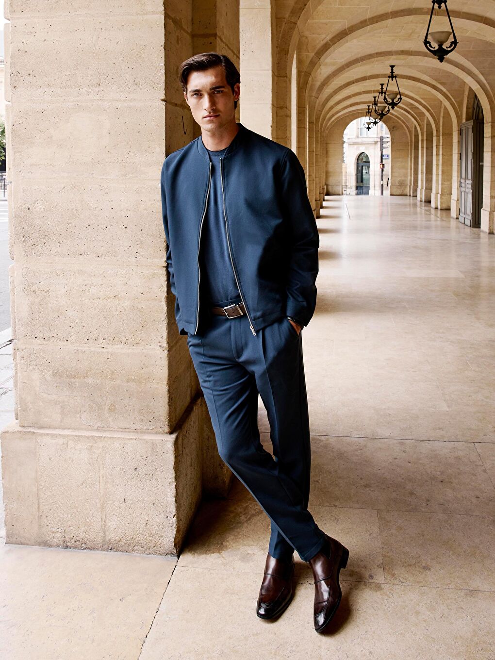 Petrol Standart Kalıp Erkek Pantolon