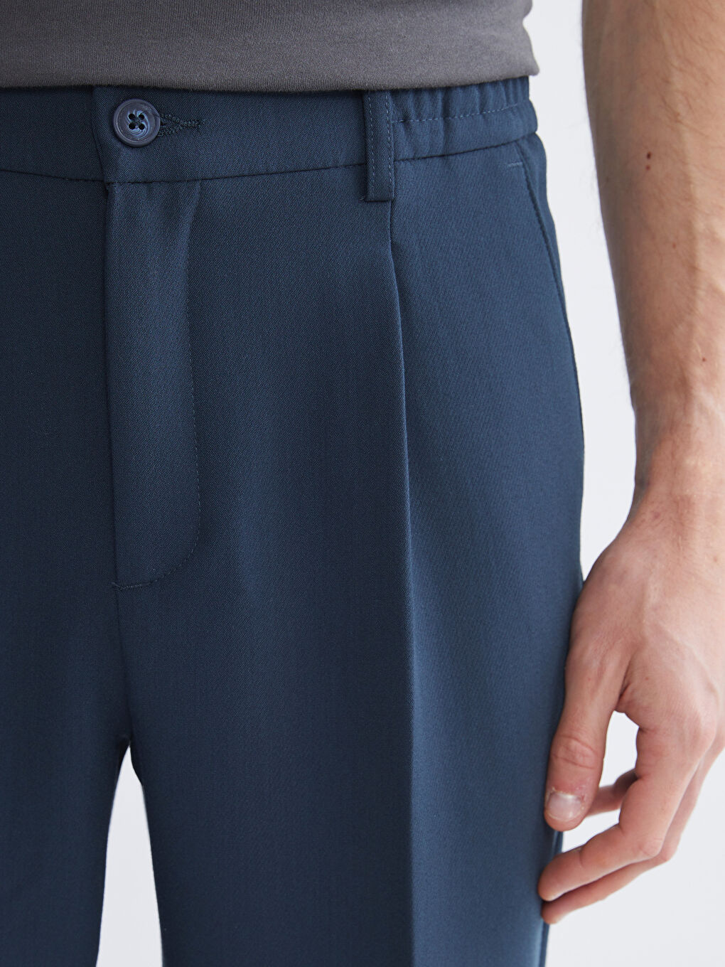 Petrol Standart Kalıp Erkek Pantolon-6