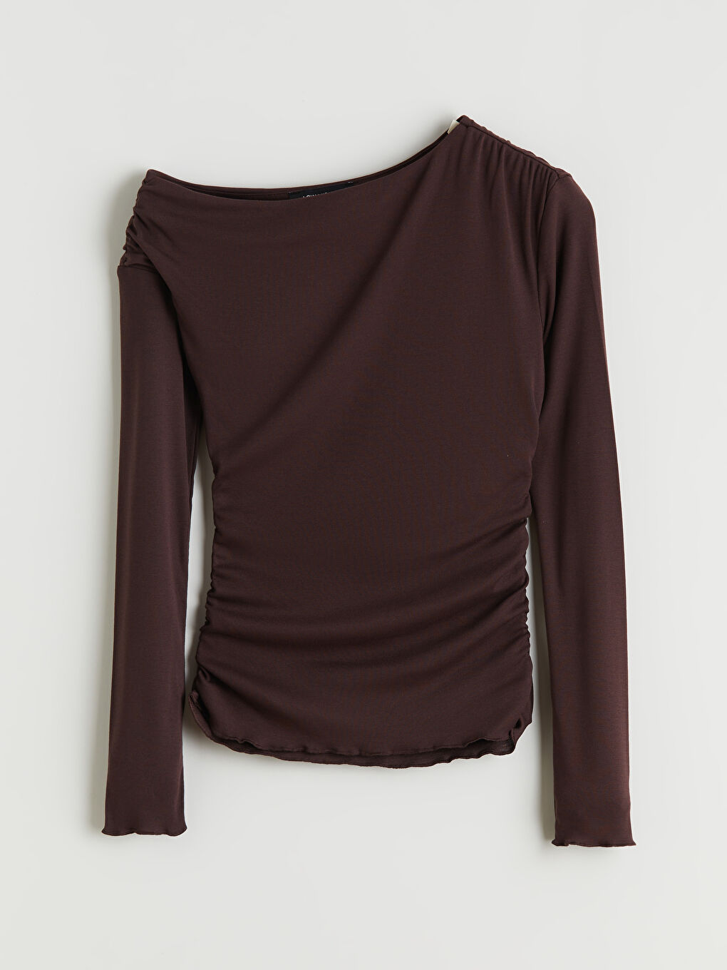 Slash Neck Ruched Blouse-4