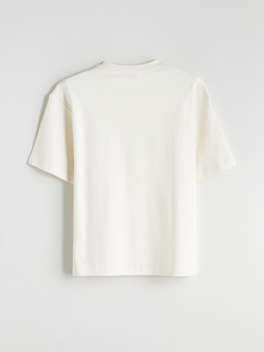 әйелдерге арналған оверсайз дөңгелек жағалы футболка-5