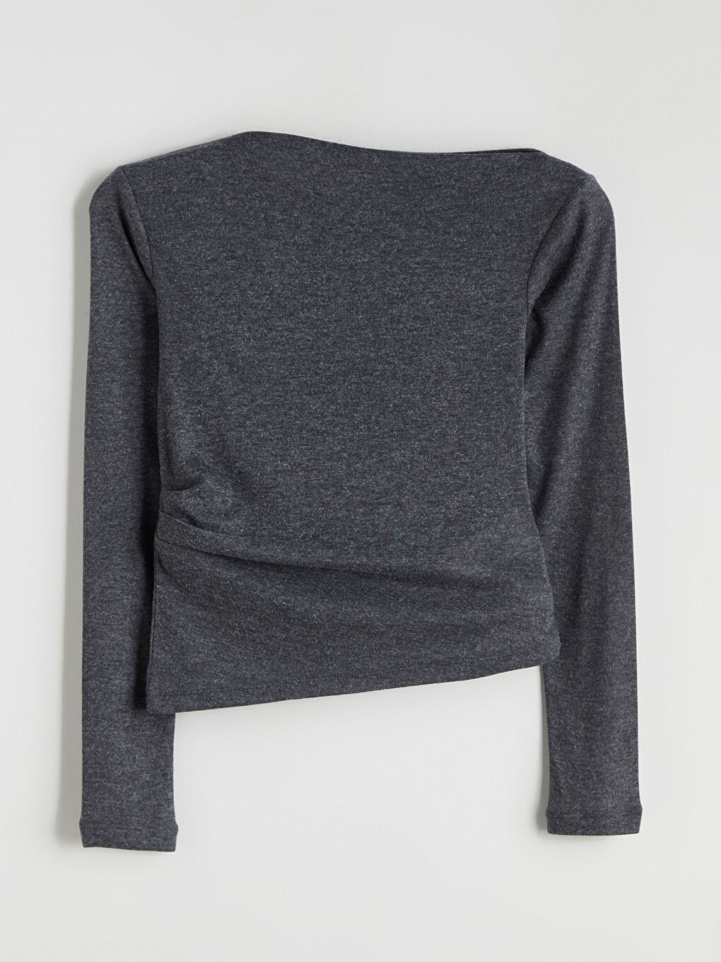 Draped Neck Ruched Blouse-4