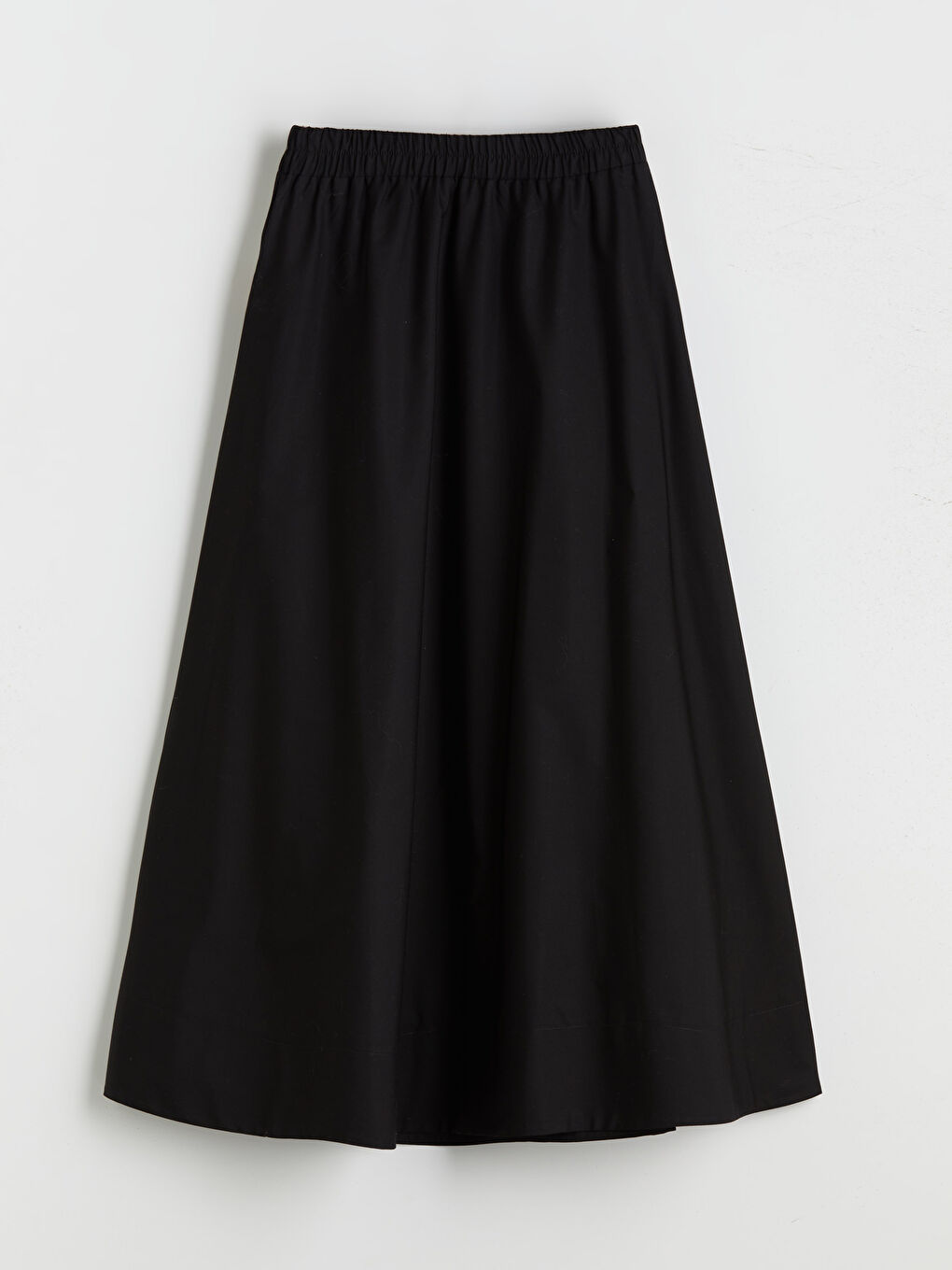 Siyah Beli Lastikli Kloş Etek-4