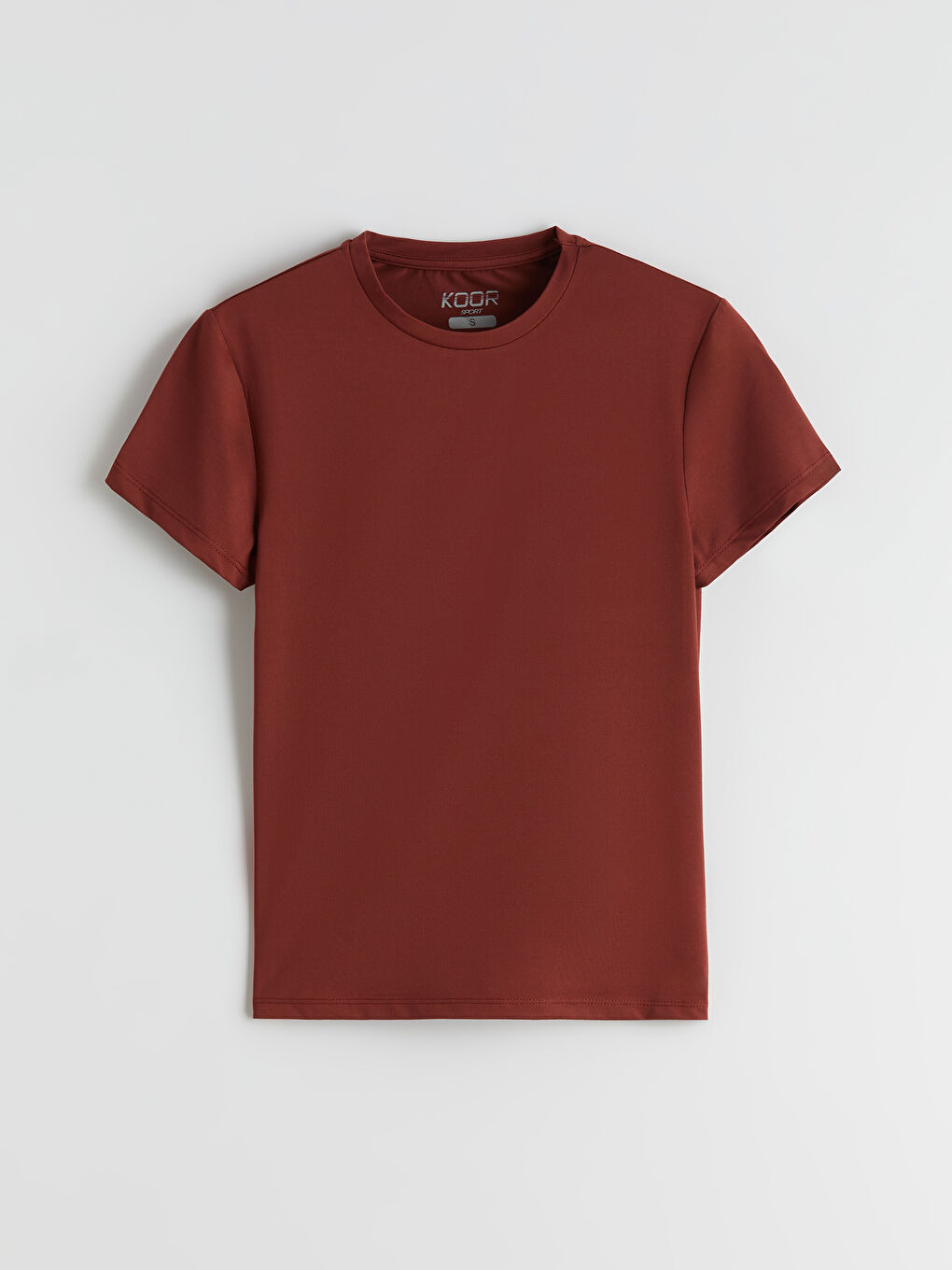 Turuncu Bisiklet Yaka Soft Touch Kadın Spor Tişört-4