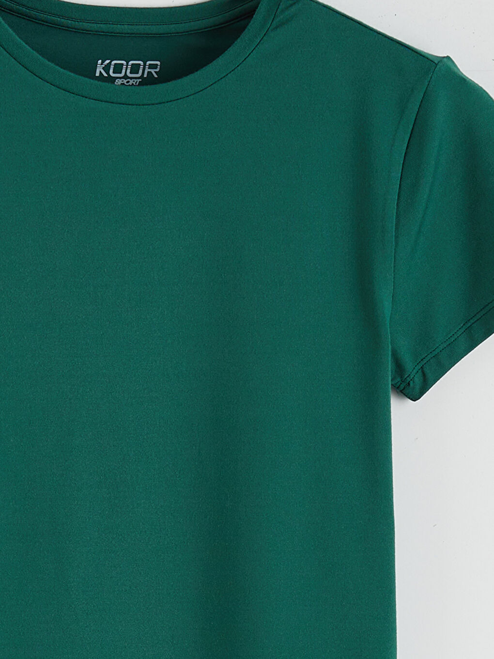 Petrol Bisiklet Yaka Soft Touch Kadın Spor Tişört-1