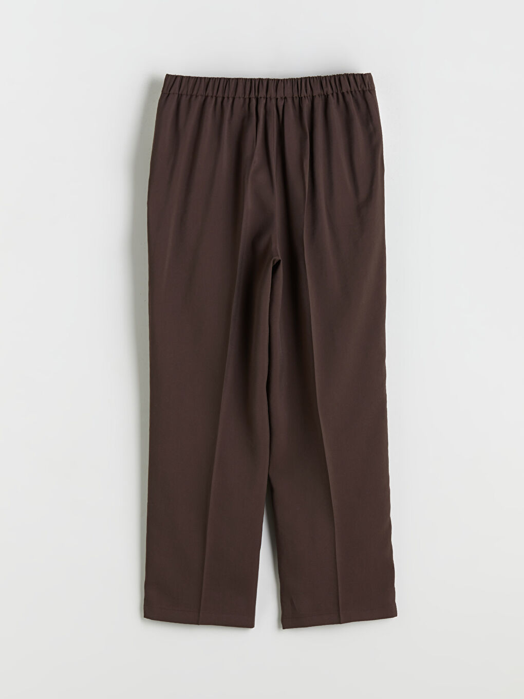 Kahverengi Beli Lastikli Kadın Pantolon-5