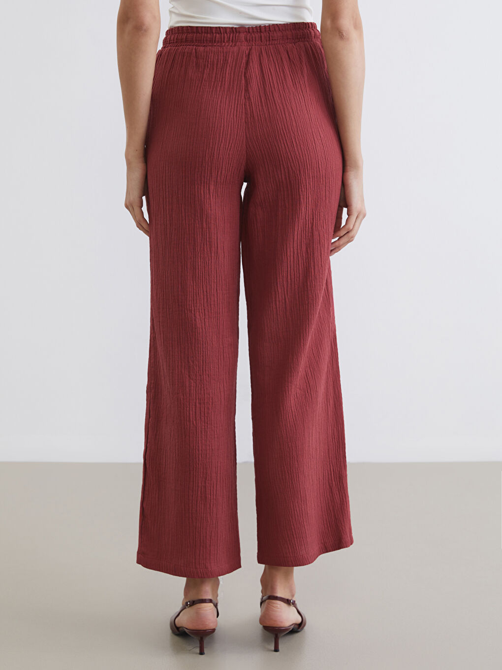 Musselinhose für Damen mit Elastischem Bund und Struktur-6