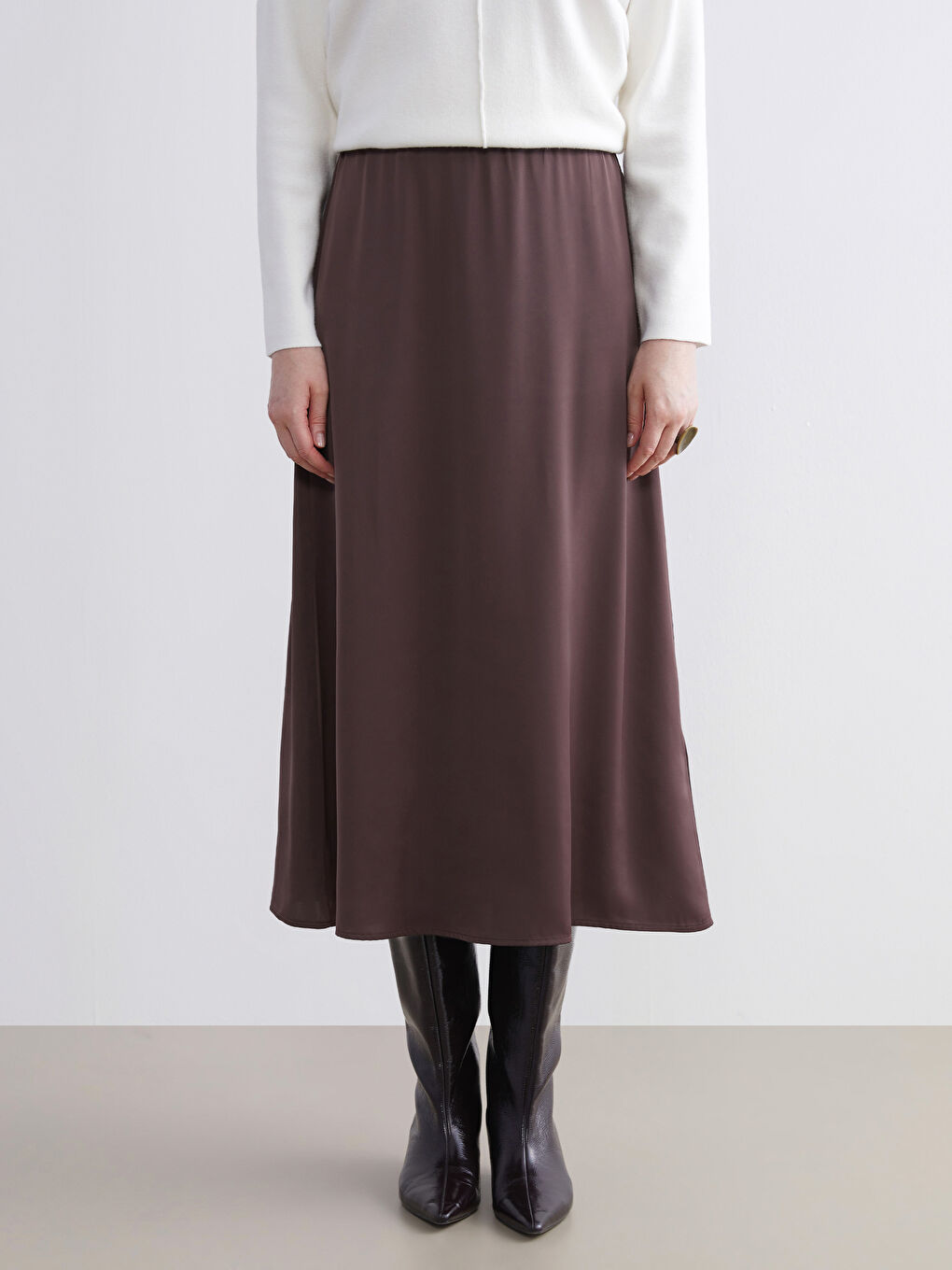 Woman BROWN Skirt-1