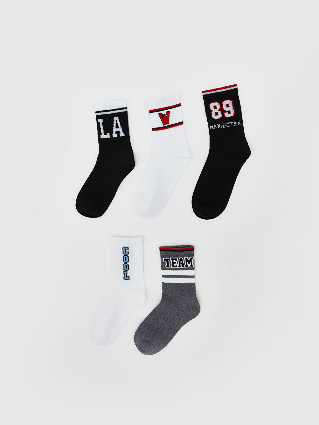 Karışık Desenli Erkek Çocuk Soket Çorap 5'li