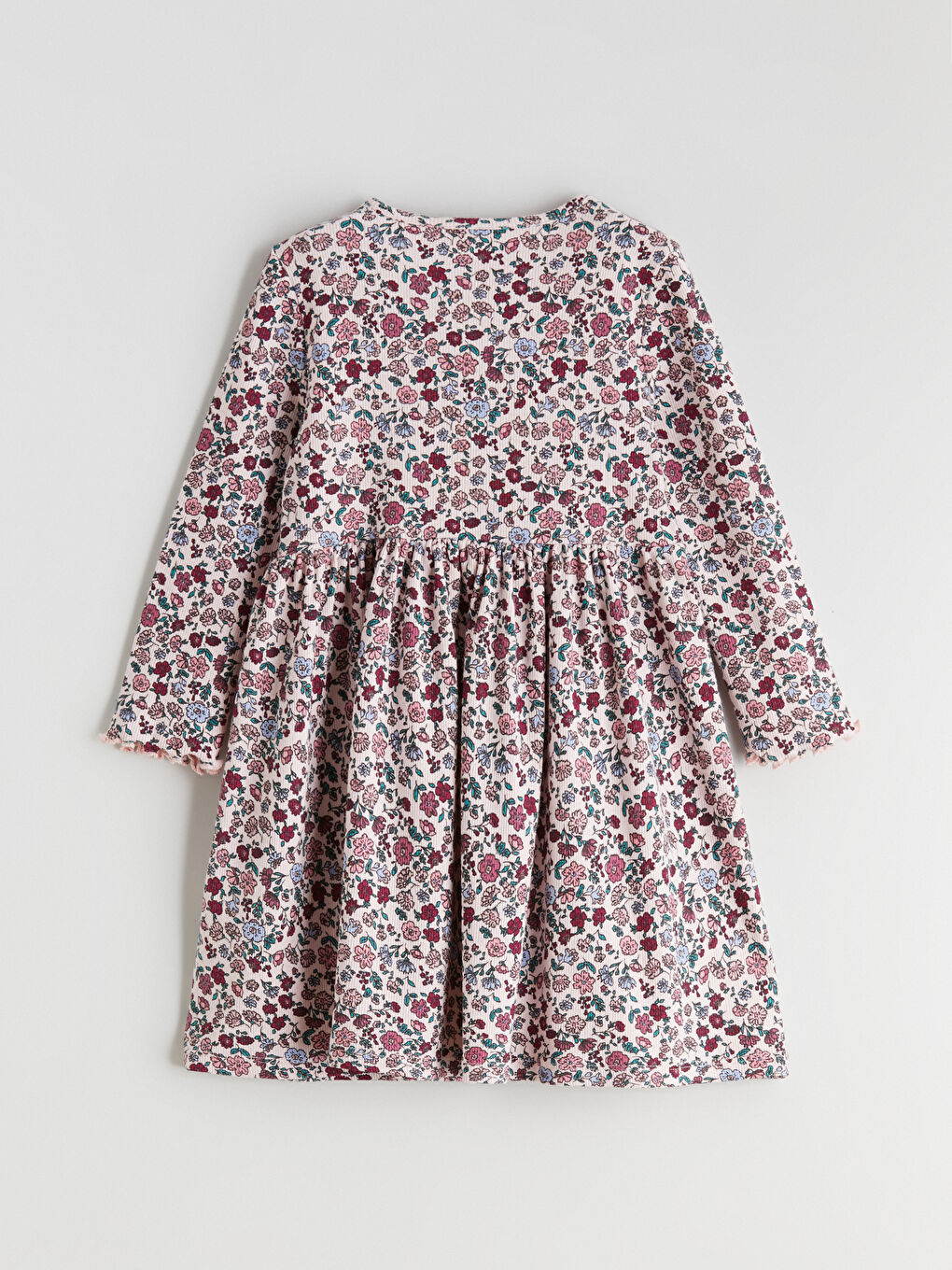 Crew Neck Floral Girls' Dress-2