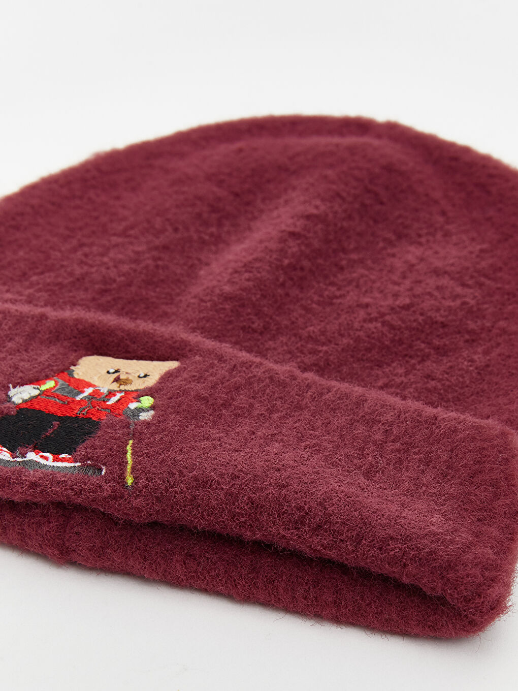 Жена Бордо Комплект шал & шапка & ръкавици-3