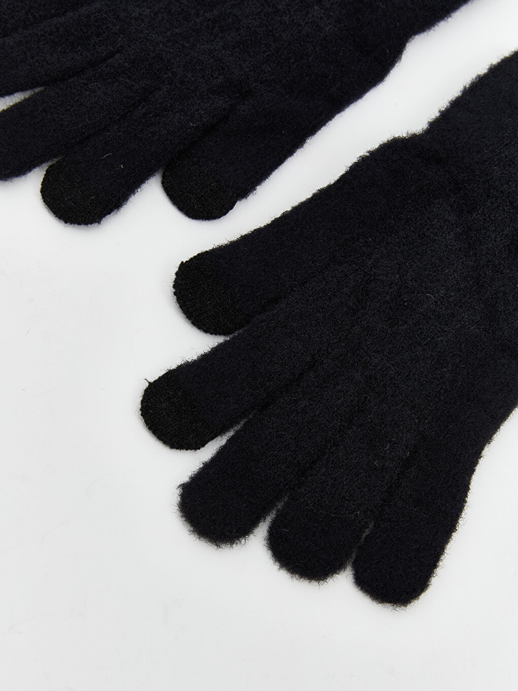 Woman BLACK Scarf & Beanie & Glove Set-2