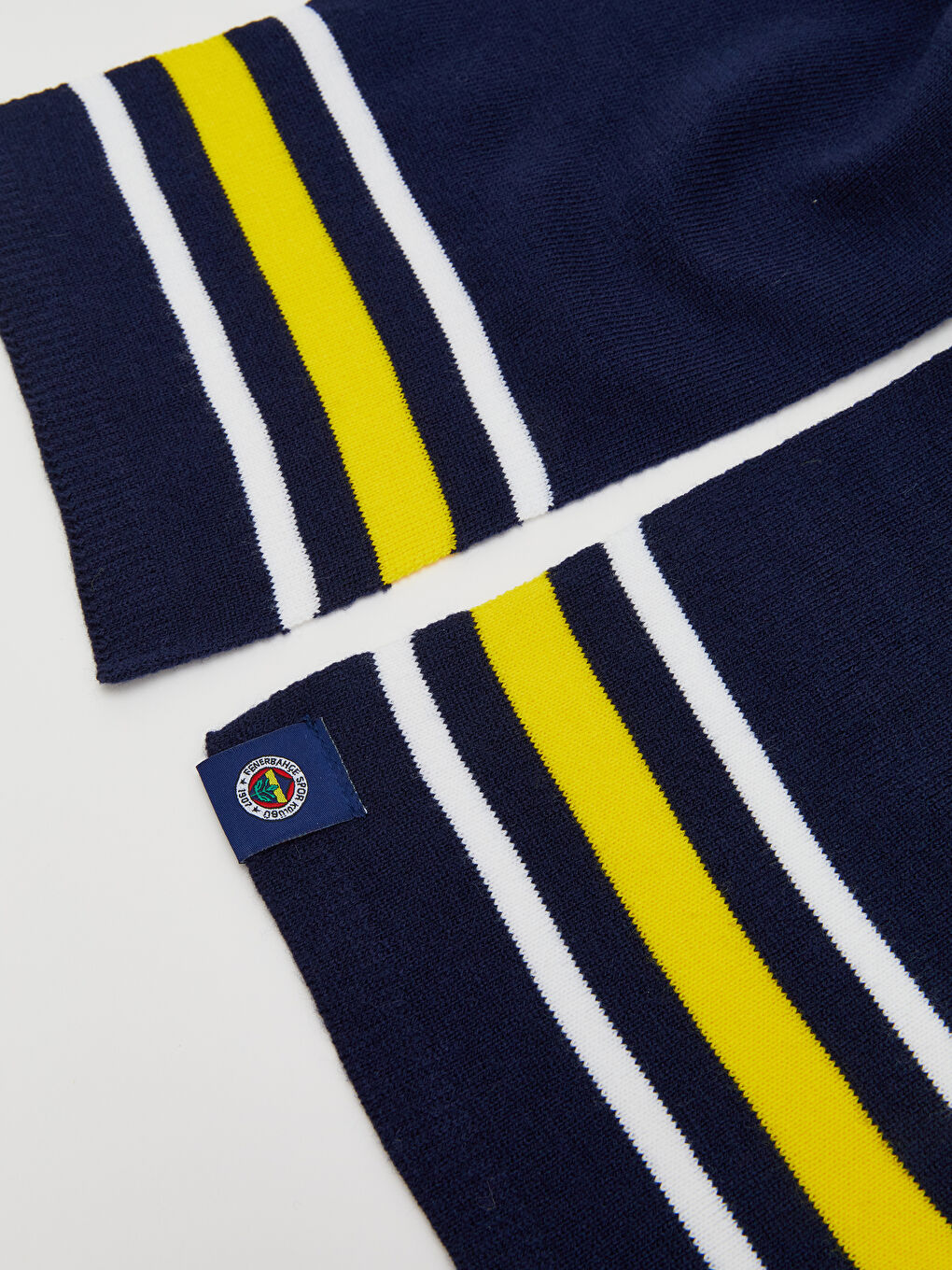 Lacivert Fenerbahçe Nakışlı Erkek Çocuk Atkı Bere Eldiven-1