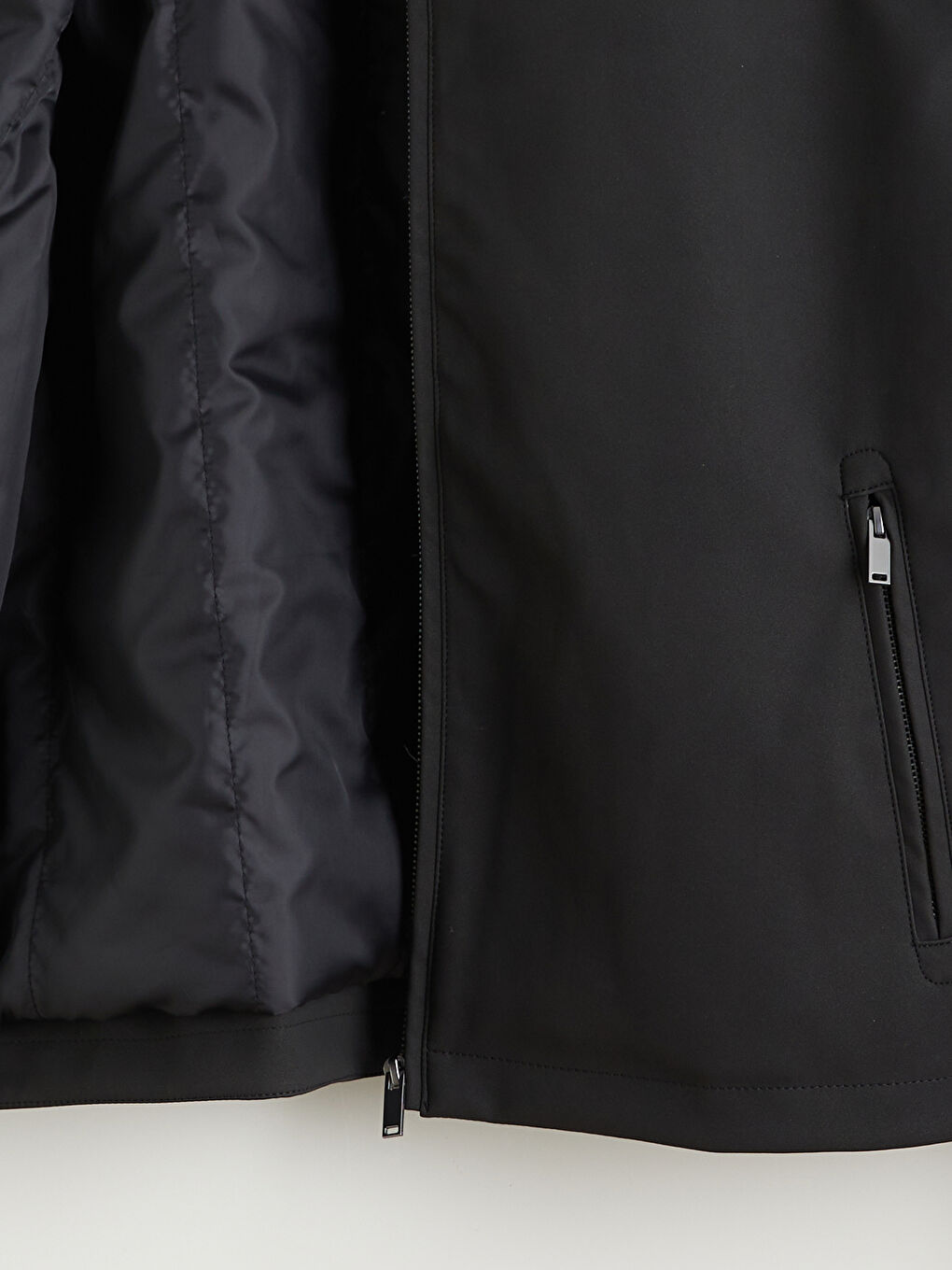 Regular Fit Velvet Collar Men's Coat-6