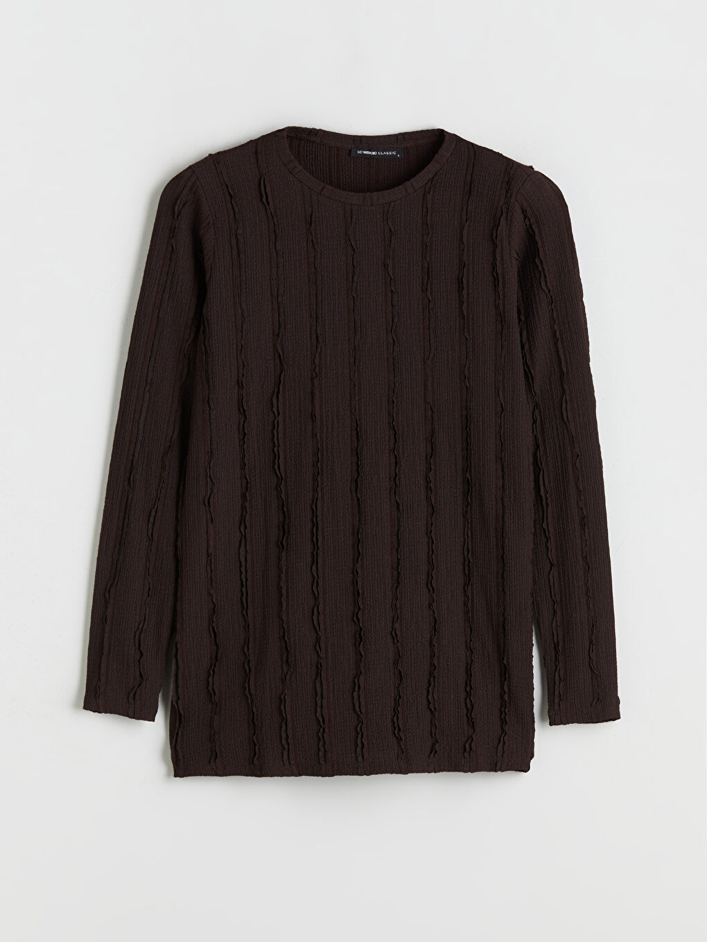 Crew Neck Textured Women's Tunic-6